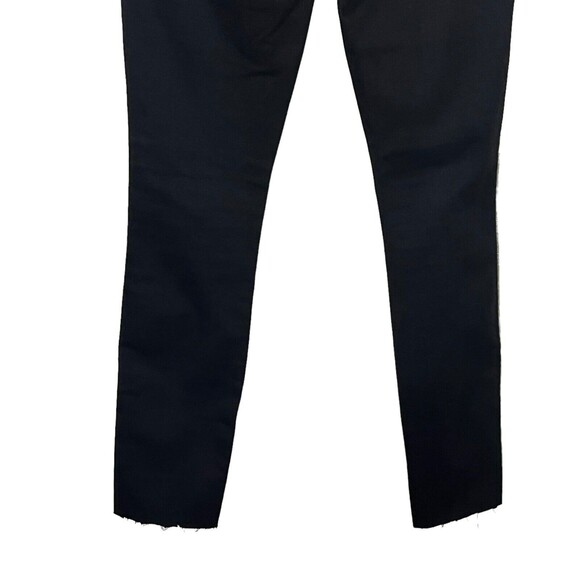 Mother Looker Skinny Jeans High Waisted Hemmed Not Guilty Black 24 - Picture 6 of 11